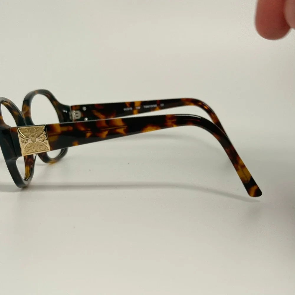 Parker PK6009 Tortoise Shell Eyeglass Frames Gold Floral Filigree 56-16-140